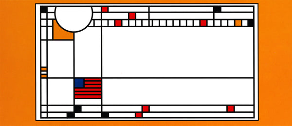 Frank Lloyd Wright - Art Glass Clerestory Window (orange)