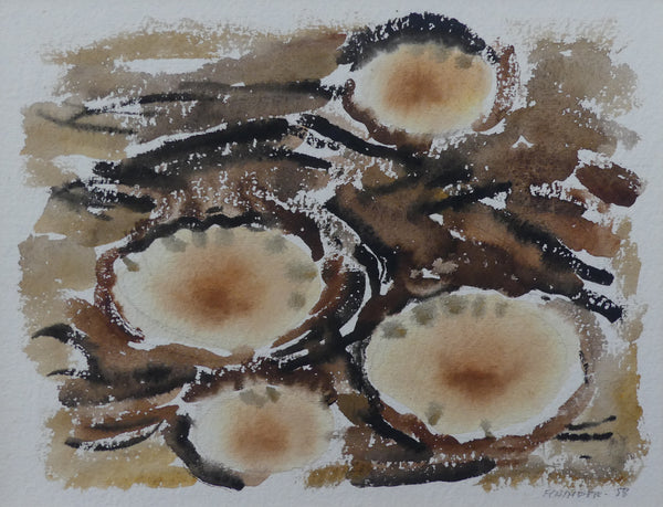 Frank Hinder - Watercolour - Mushrooms III