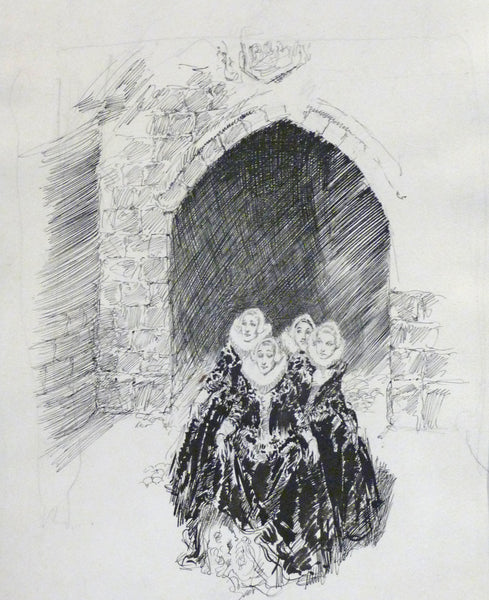Norman Lindsay - Key, The - Study for the Watercolour