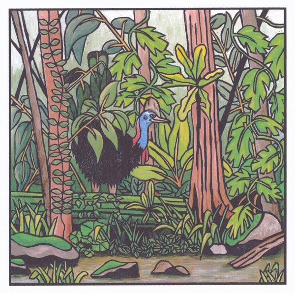 Lyn Randall - Rainforest 1 - Cassowary