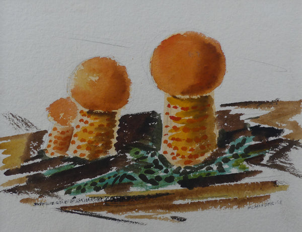 Frank Hinder - Watercolour - Mushrooms II